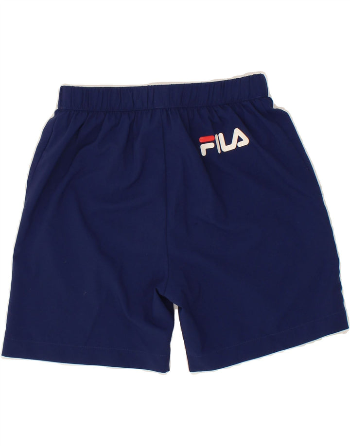 FILA Boys Chino Shorts 9-10 Years W24  Blue Polyester Vintage Fila and Second-Hand Fila from Messina Hembry 