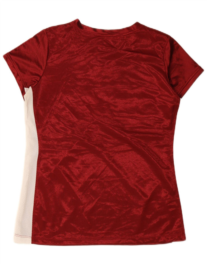 NFL Womens Redskins Graphic T-Shirt Top UK 16 Large Burgundy Colourblock