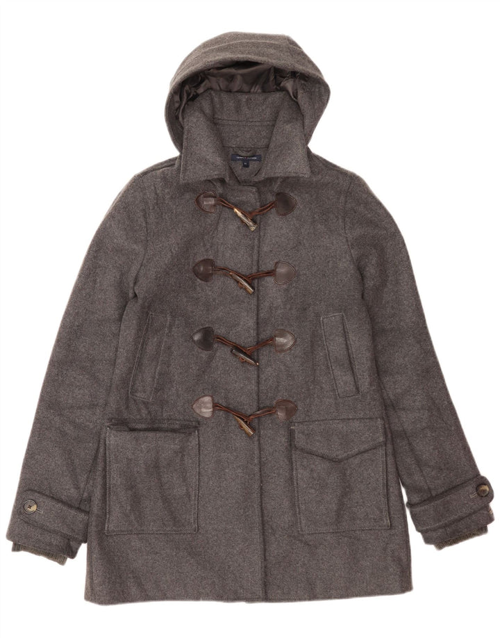 Montgomery con cappuccio da donna Tommy Hilfiger UK 14 Lana grigio medio