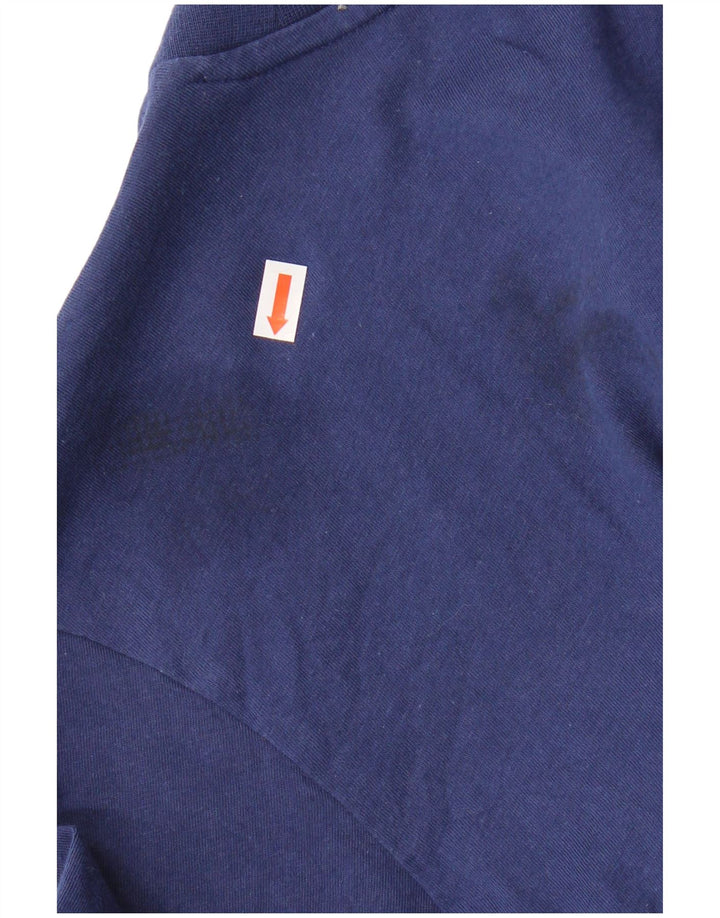 T-shirt da uomo ADIDAS Top medio in cotone blu navy
