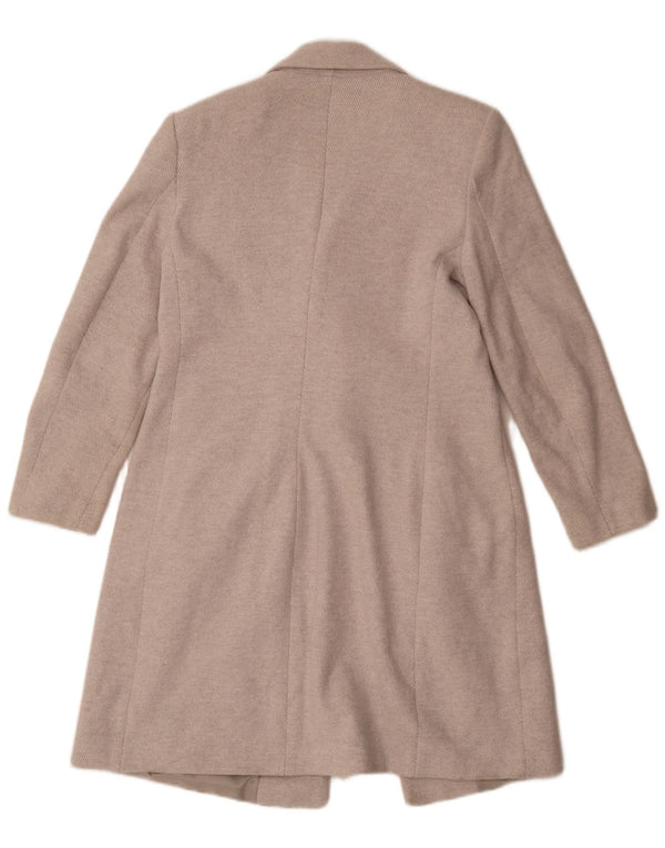 Zara Cappotto da donna a 1 bottone UK 14 Large Grigio Poliestere