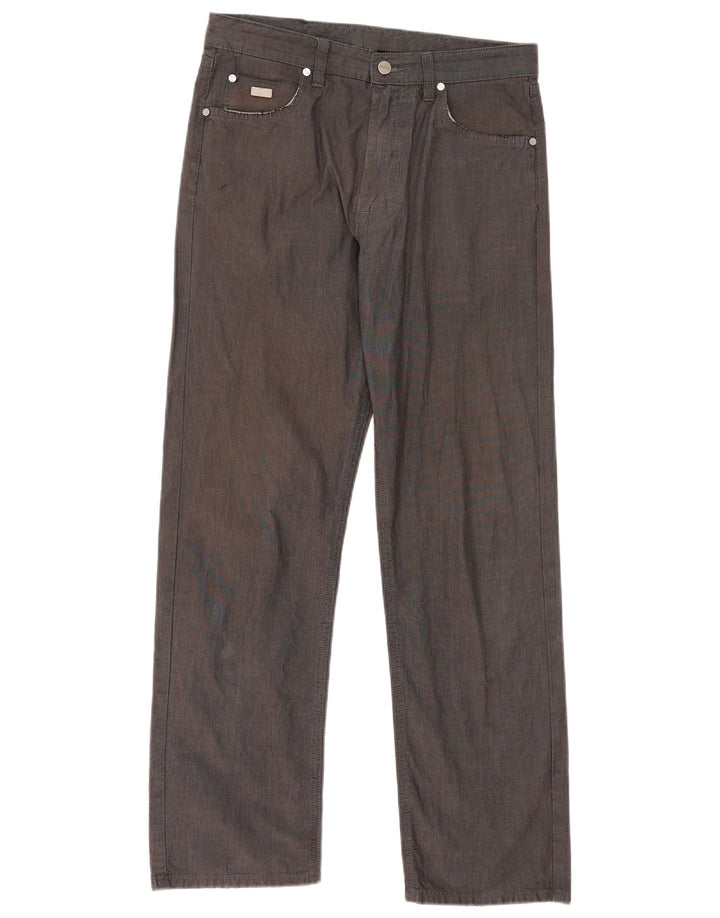 Pantaloni casual dritti da uomo Hugo Boss W34 L32 Grigi