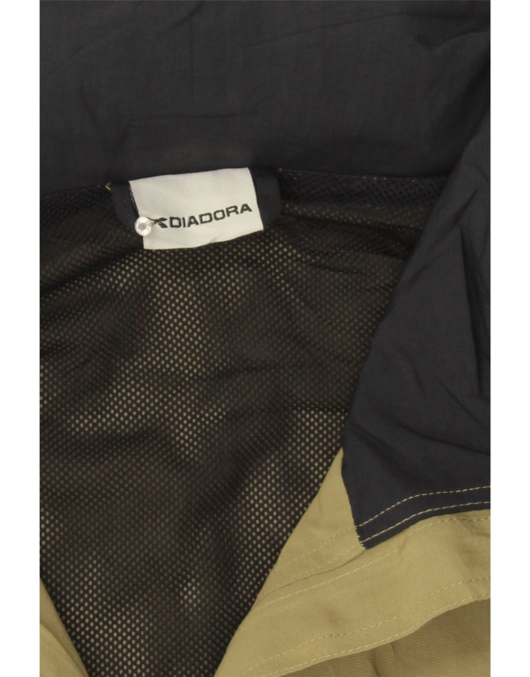 DIADORA Mens Hooded Rain Jacket UK 40 Large Khaki Polyamide Vintage Diadora and Second-Hand Diadora from Messina Hembry 