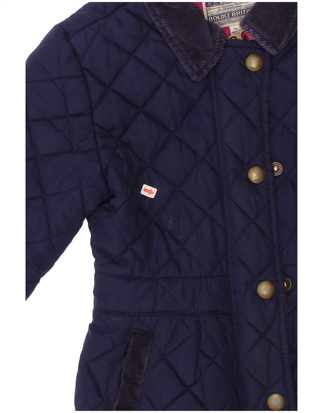 Giacca trapuntata per ragazze Joules 3-4 anni in poliestere blu navy