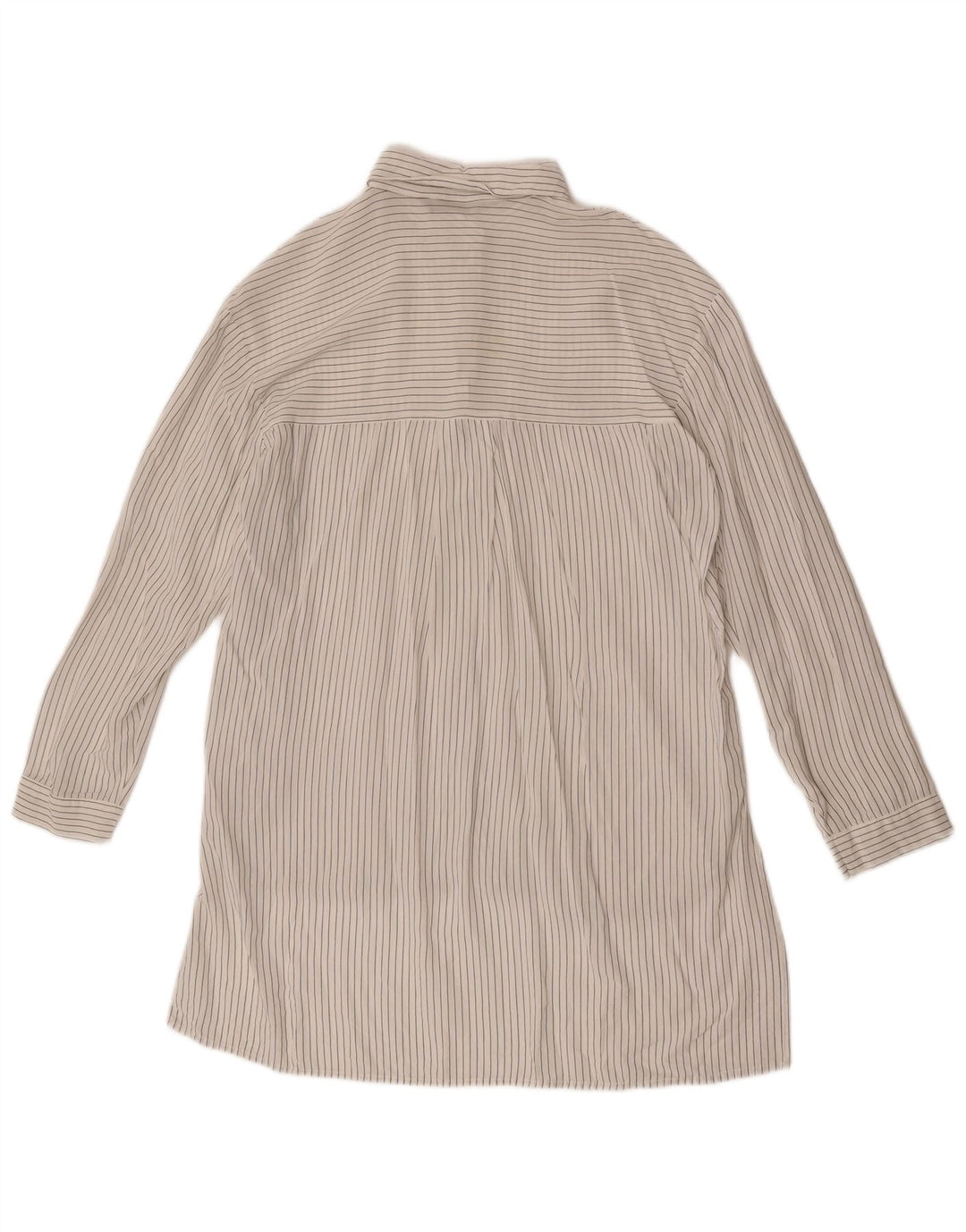 Maglia pullover trasparente da donna Zara UK 16 a righe grandi bianco sporco
