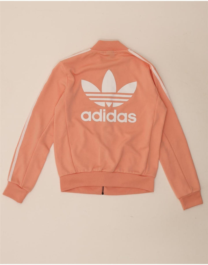 Giacca da ginnastica grafica da donna Adidas UK 8 Small Pink Poliestere