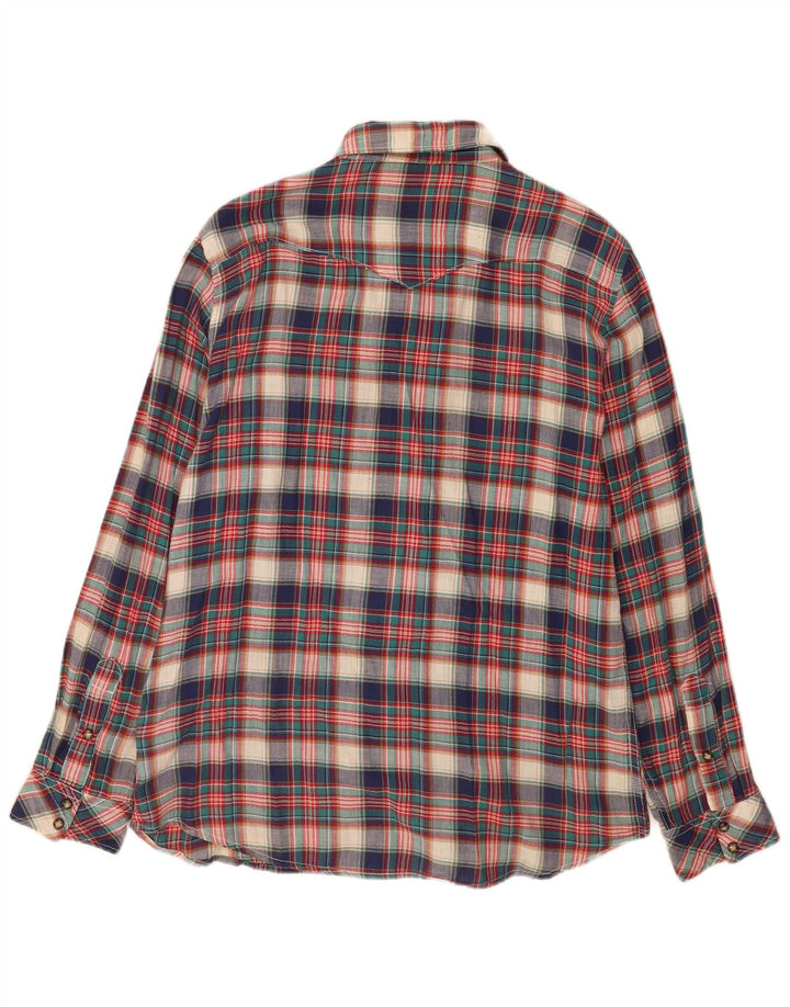 Camicia Lee da uomo in flanella di cotone a quadri multicolore grande