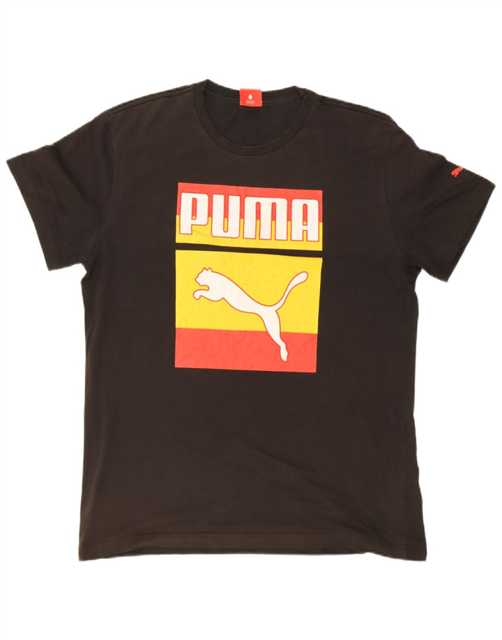T-shirt grafica da uomo Puma Large nera