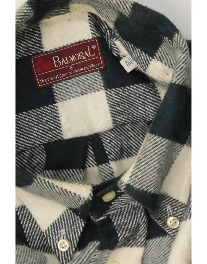 Camicia in flanella da uomo Balmoral taglia 45 18 2XL a quadretti verdi