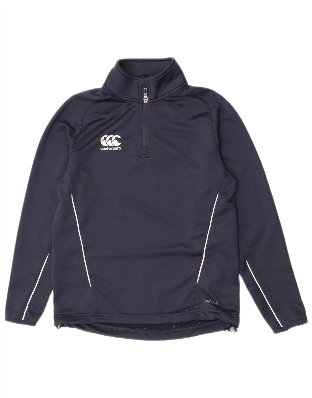 Felpa con collo con zip per ragazzi Canterbury, 11-12 anni, in poliestere blu navy
