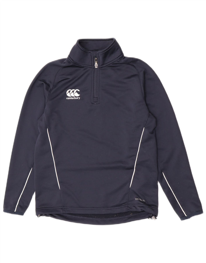 Felpa con collo con zip per ragazzi Canterbury, 11-12 anni, in poliestere blu navy
