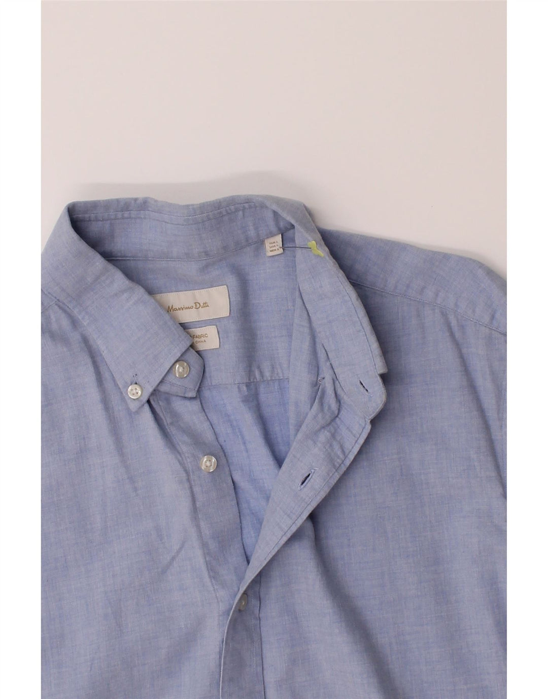 MASSIMO DUTTI Mens Shirt Large Blue Cotton Vintage Massimo Dutti and Second-Hand Massimo Dutti from Messina Hembry 