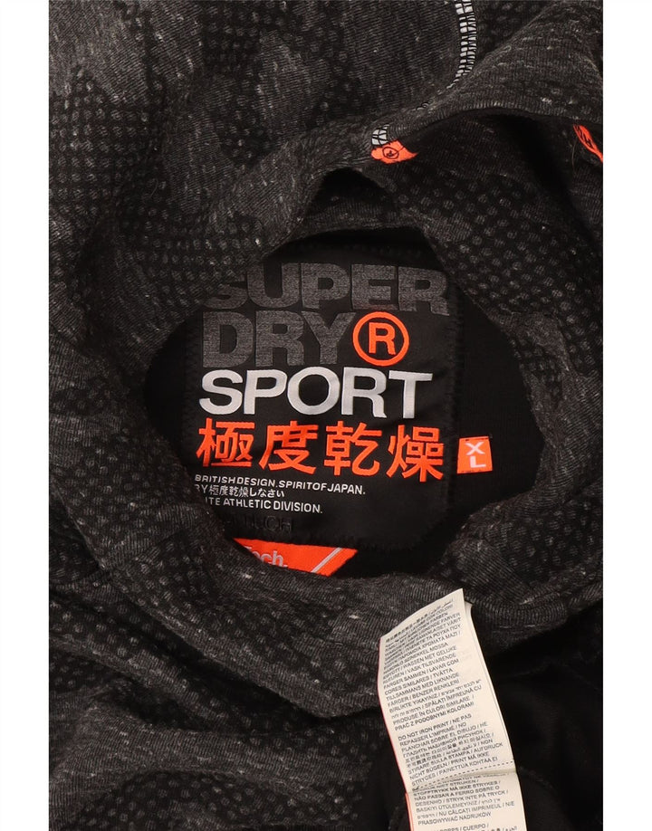 Tuta intera da donna con grafica Superdry UK 18 XL Poliestere mimetico grigio
