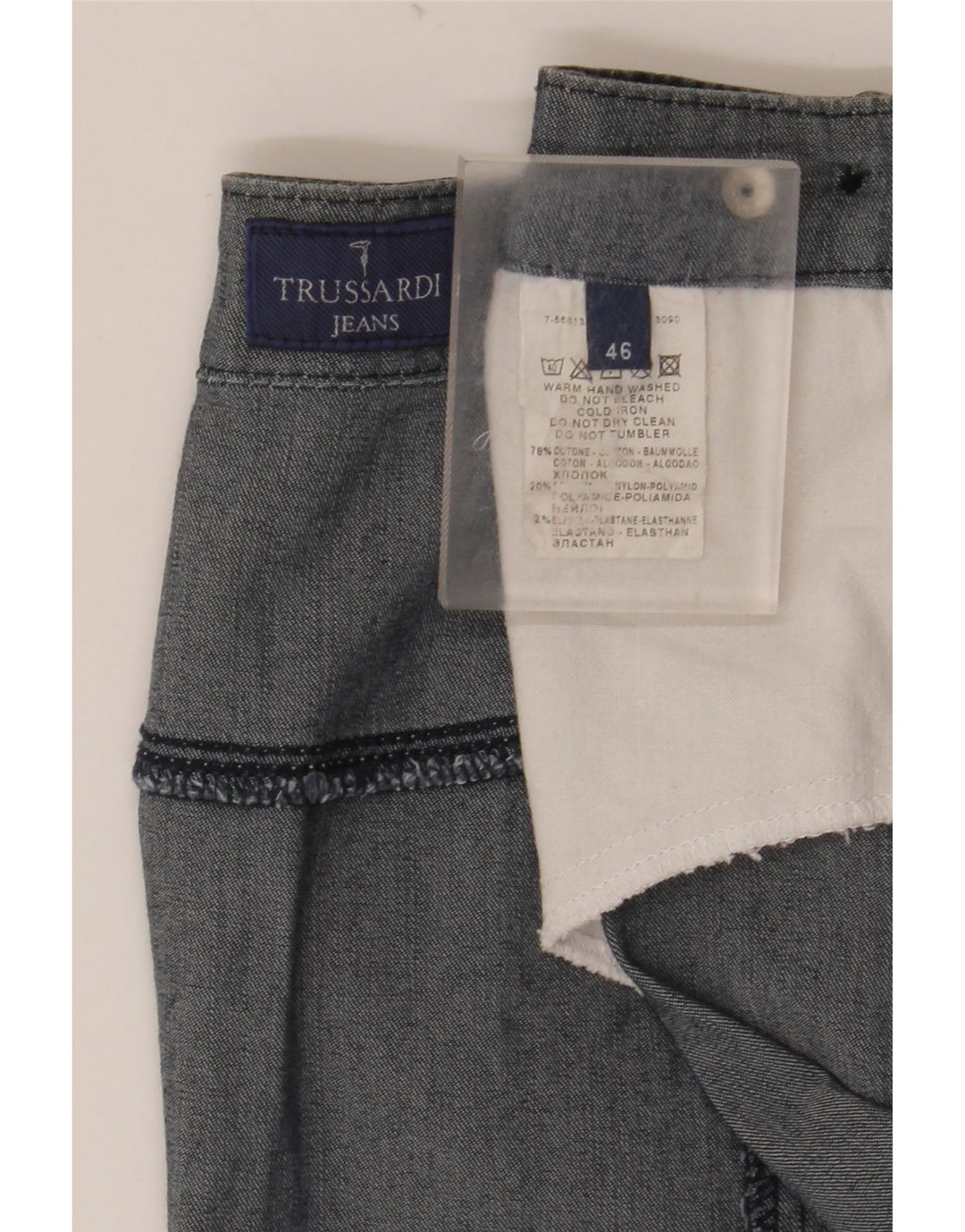 Gonna TRUSSARDI Donna Denim IT 46 Large W32 Blu Navy Cotone