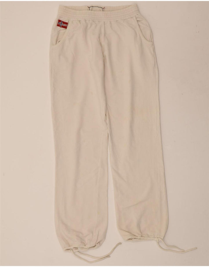 NAPAPIJRI Pantaloni da tuta con grafica da donna Joggers UK 12 Medium White