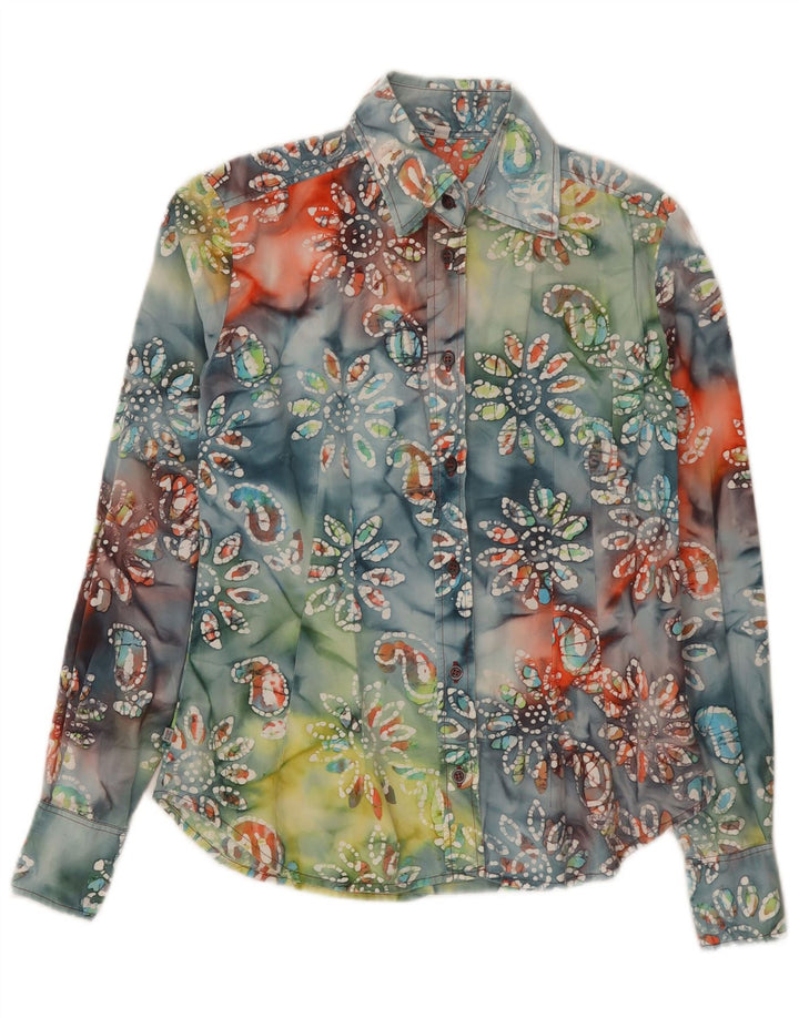Camicia da donna Think Pink UK 10 piccolo cotone floreale multicolore