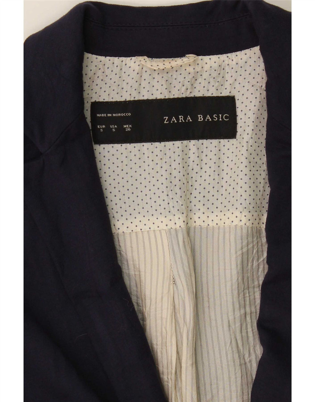 Giacca blazer da donna a 1 bottone Zara UK 10 piccola blu navy