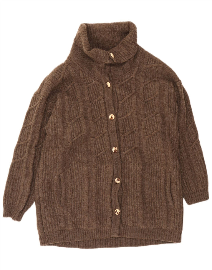 Maglione cardigan da donna Geiger EU 42 grande lana marrone