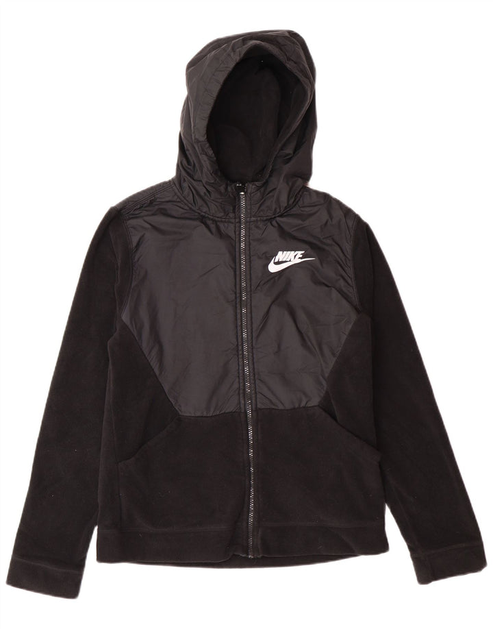 Giacca in pile con cappuccio Nike Bambina 13-14 anni XL Nera Poliestere Sport