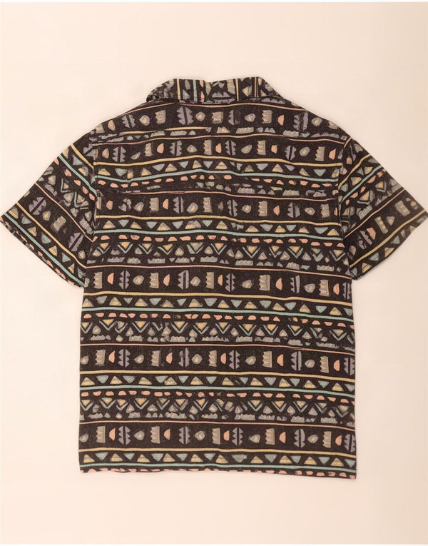 Maglia a maniche corte da uomo Pull & Bear XL Nera geometrica