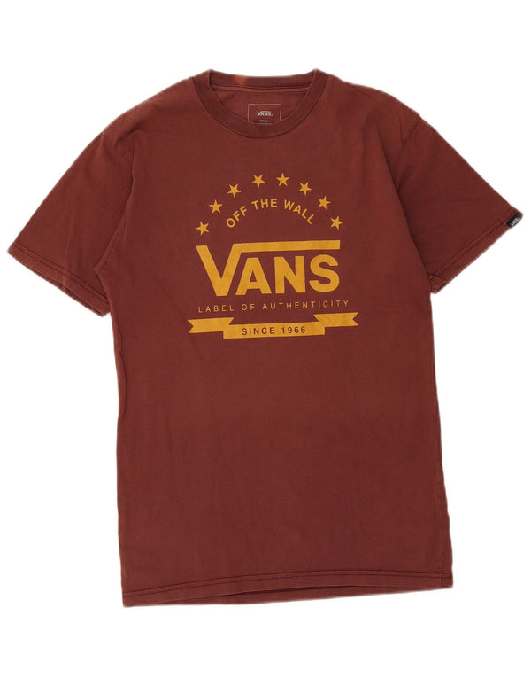 T-shirt grafica da uomo con vestibilità classica Vans, piccola, in cotone marrone