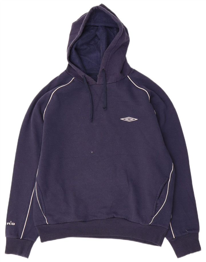 Felpa con cappuccio da uomo Umbro piccola in poliestere blu navy