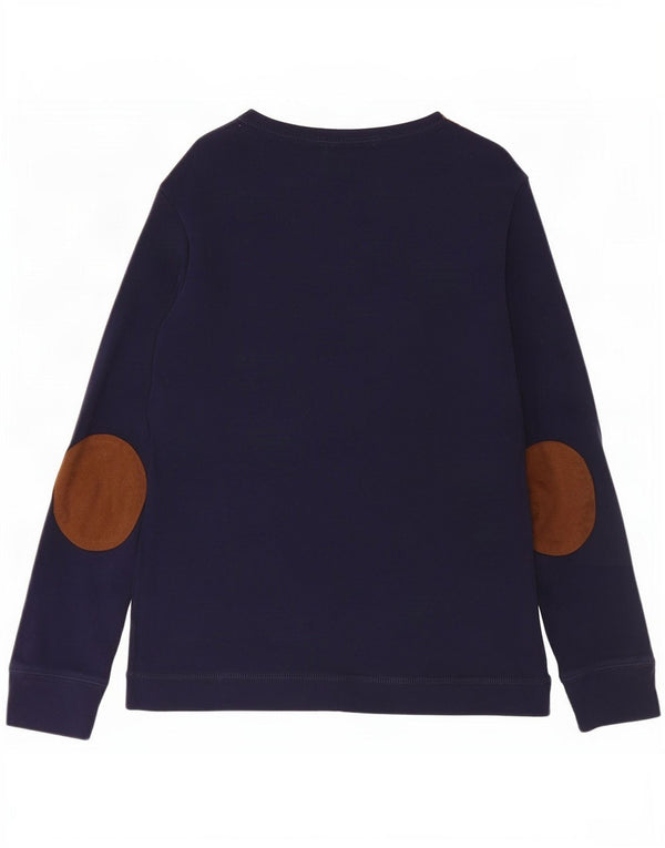 Top da equitazione da donna Ralph Lauren manica lunga UK 12 medio blu navy