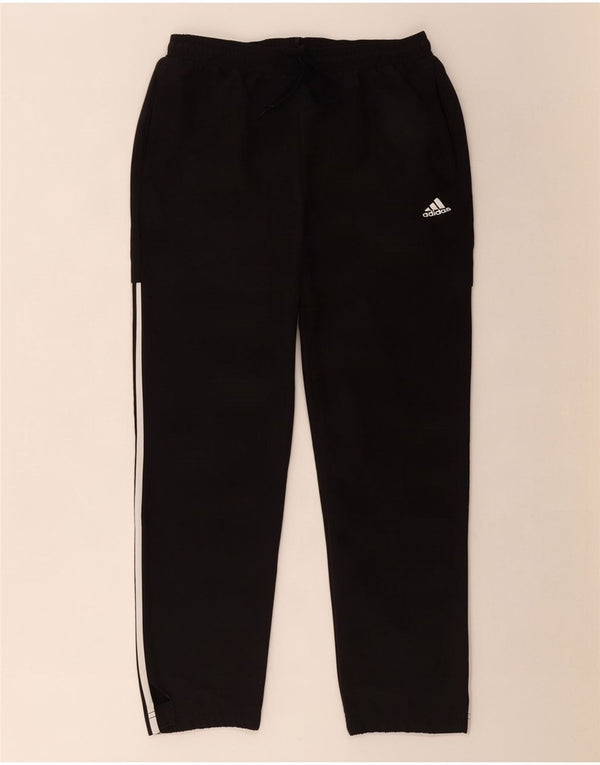Pantaloni da tuta da uomo Adidas Large neri in poliestere