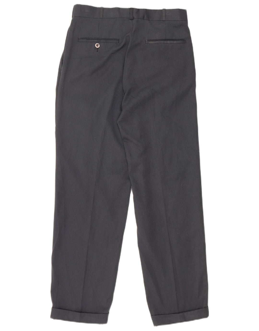 Pantaloni da abito con pegging da uomo Farah W30 L28 poliestere blu navy