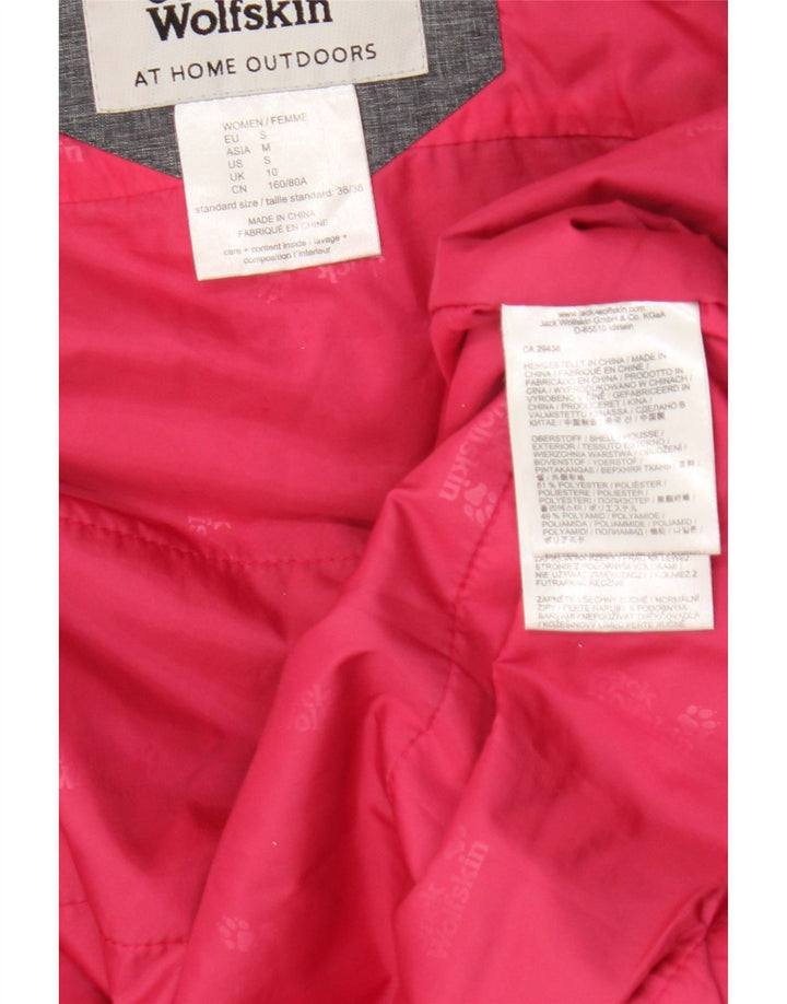 Giacca a vento con cappuccio da donna Jack Wolfskin UK 10 Small Poliestere grigio
