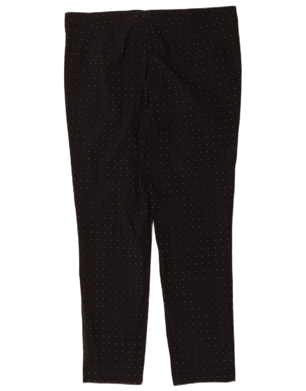 Pantaloni chino slim da donna Zara XL W32 L27 viscosa maculata nera