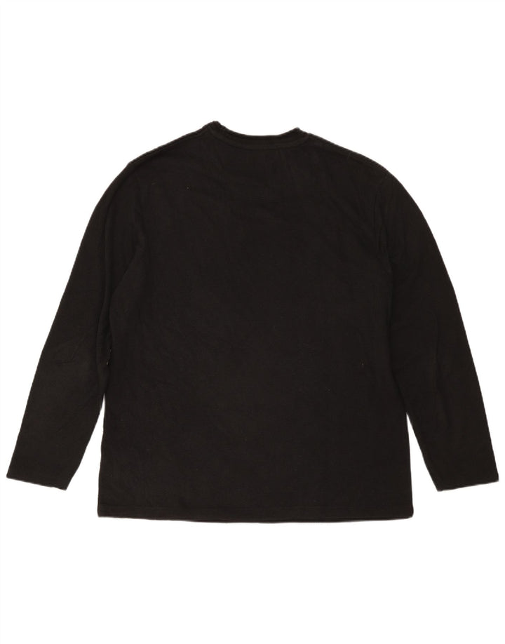 Top Zara da uomo a maniche lunghe grande in cotone nero
