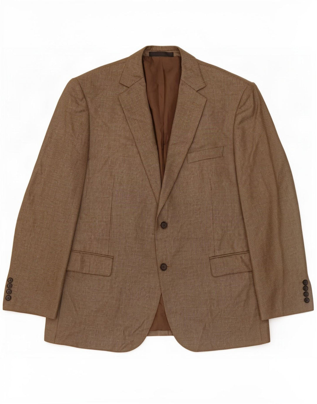 Giacca blazer a 2 bottoni da uomo Marks & Spencer UK 44 XL poliestere marrone