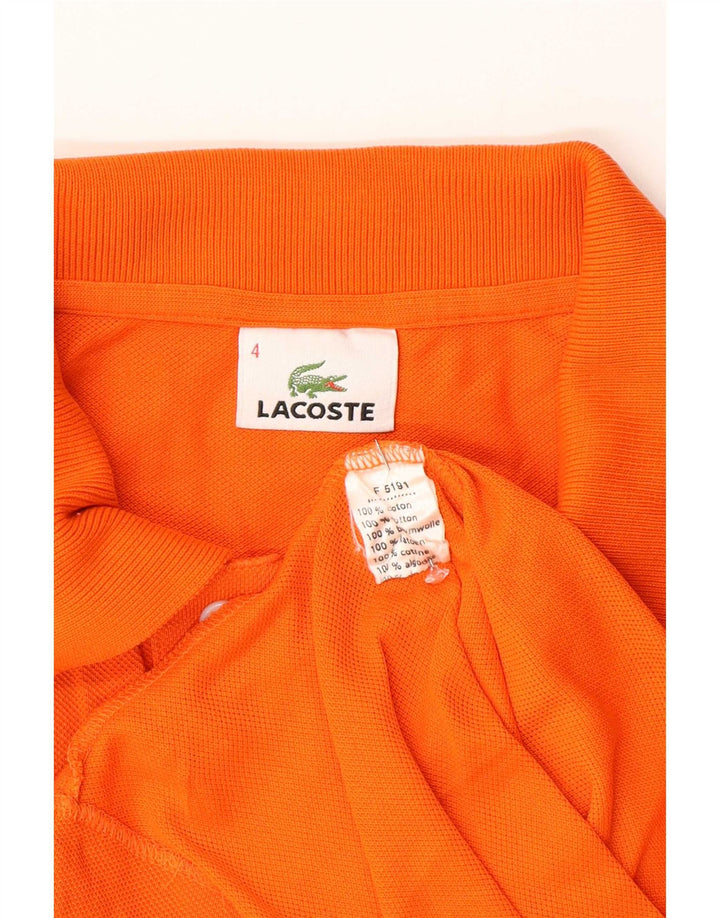 Polo da uomo Lacoste taglia 4, cotone arancione medio