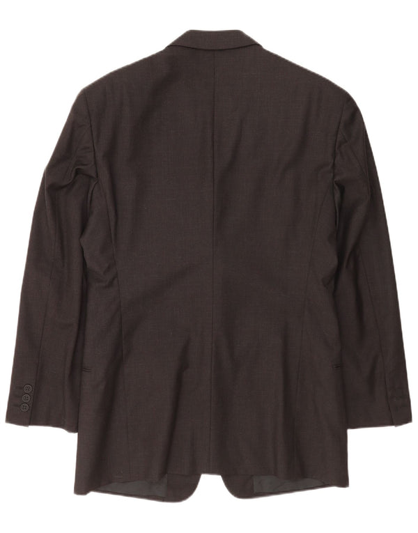 Giacca Blazer da Uomo a 3 Bottoni Giorgio Armani IT 48 Piccola Lana Vergine Grigia