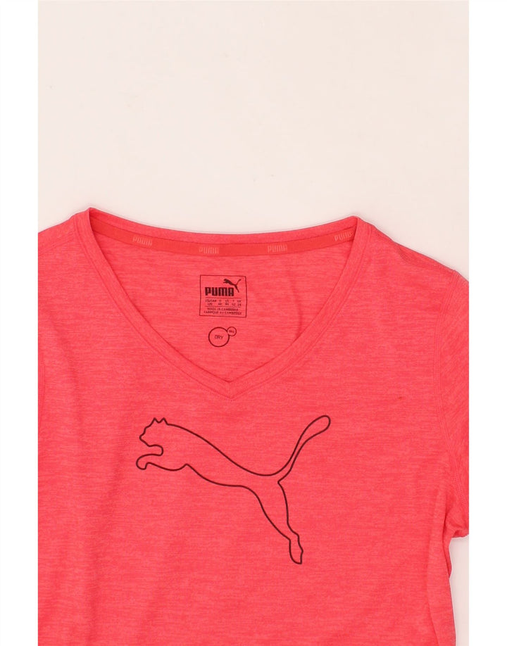 PUMA Womens Graphic T-Shirt Top UK 14 Medium  Pink Polyester Vintage Puma and Second-Hand Puma from Messina Hembry 