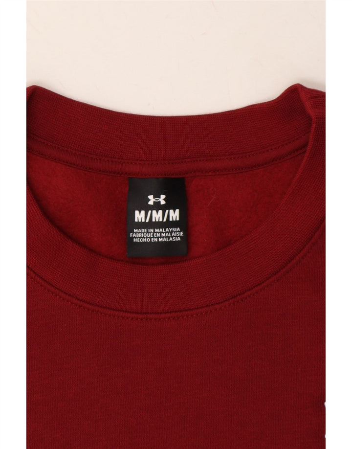 UNDER ARMOUR Mens Sweatshirt Jumper Medium Burgundy Cotton Vintage Under Armour and Second-Hand Under Armour from Messina Hembry 