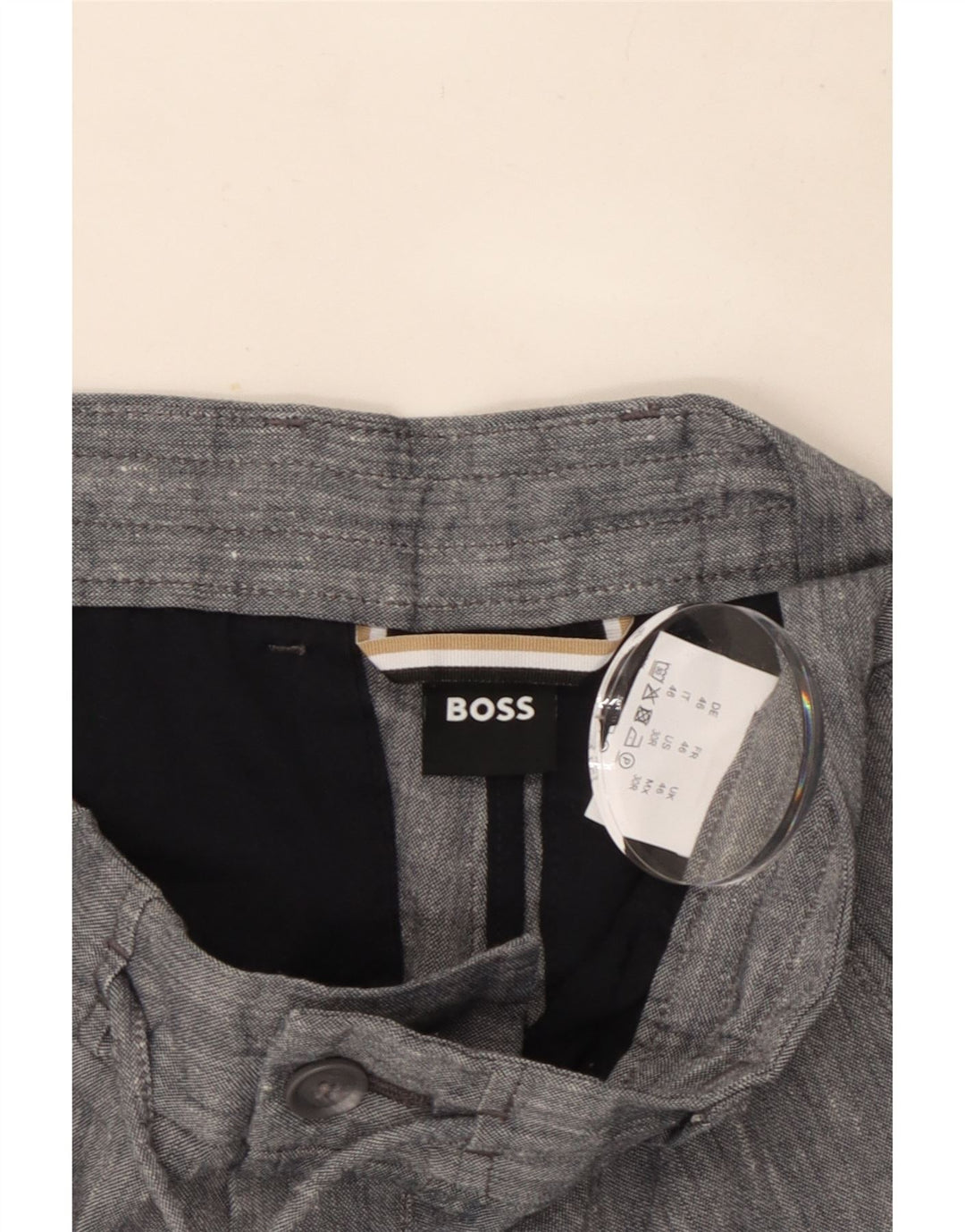 Pantaloncini chino da uomo Hugo Boss EU 46 piccoli W30 grigi