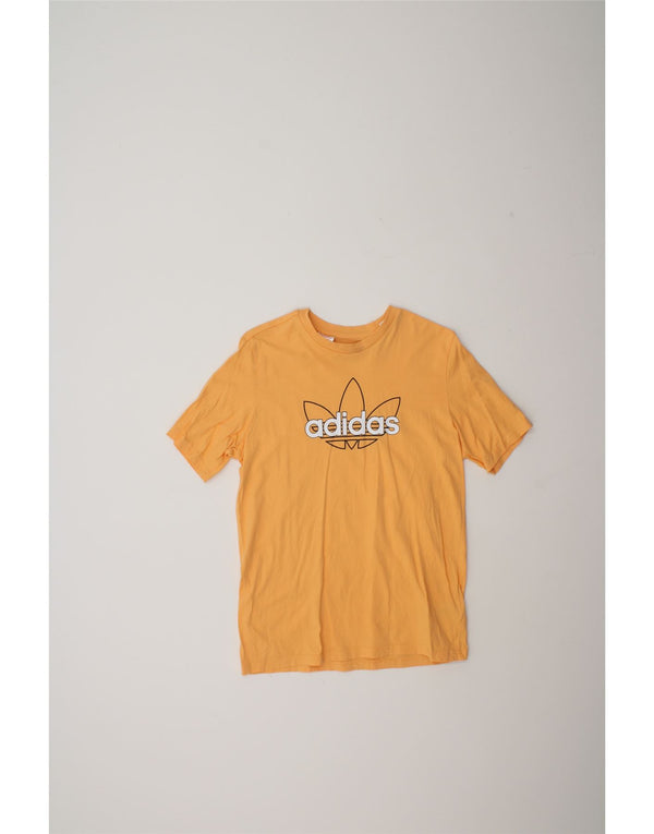 T-shirt grafica Adidas da bambino 13-14 anni in cotone arancione