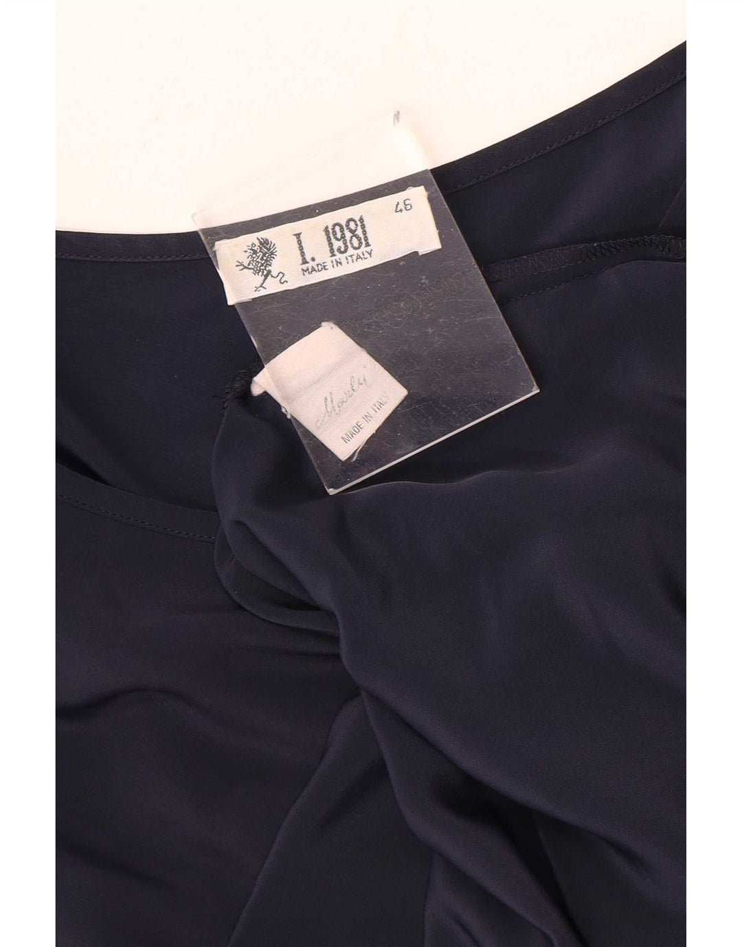 Camicetta da donna Marly's del 1981 IT 46 Large Poliestere blu navy