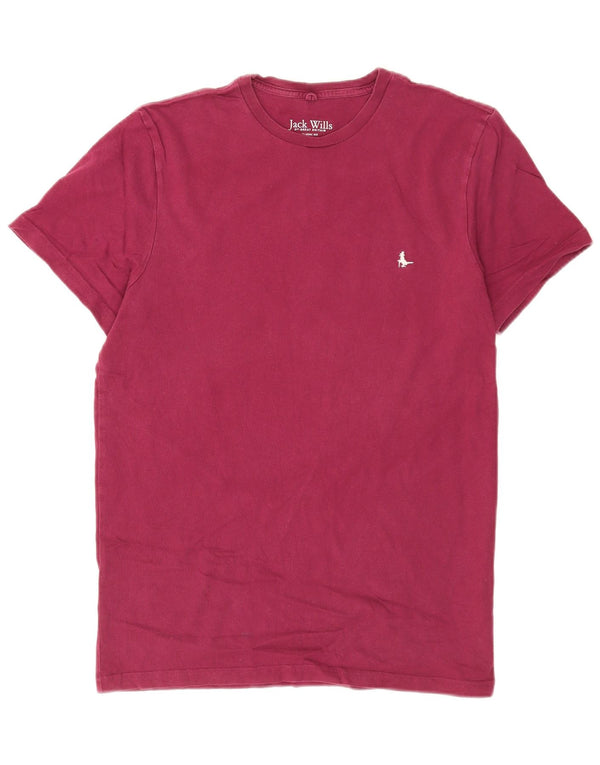 T-shirt da uomo dalla vestibilità classica Jack Wills Top in cotone bordeaux medio
