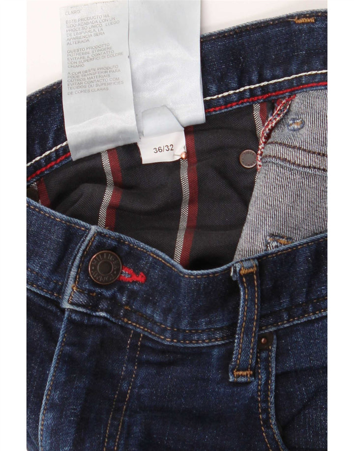 Jeans slim da uomo Tommy Hilfiger W36 L32 cotone blu navy