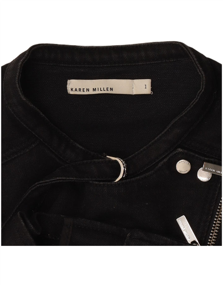 Giacca da motociclista corta da donna Karen Millen US 1 2XS Nera