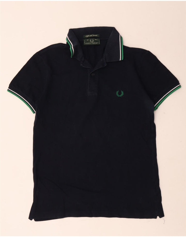 Polo da uomo Fred Perry in cotone blu navy medio