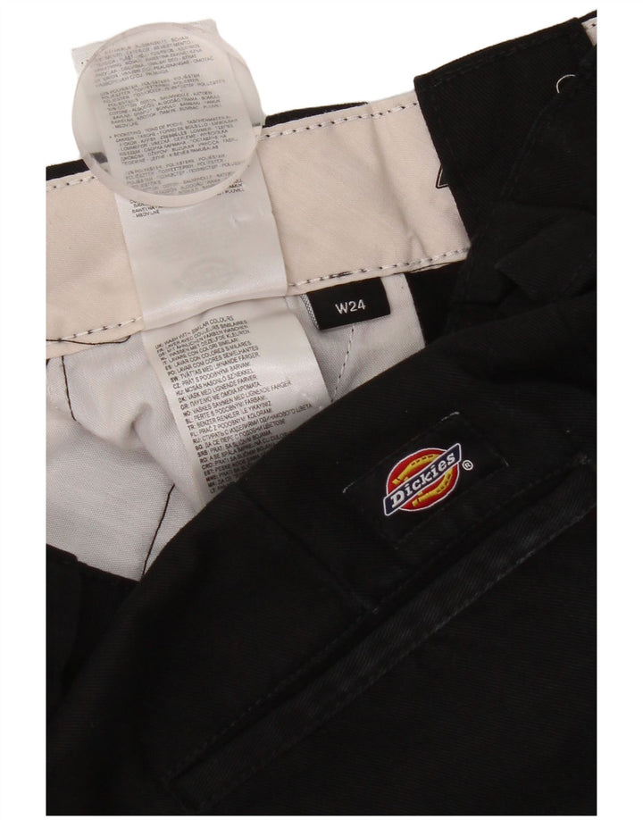 Pantaloni chino da donna Dickies a gamba larga W24 L30 poliestere nero