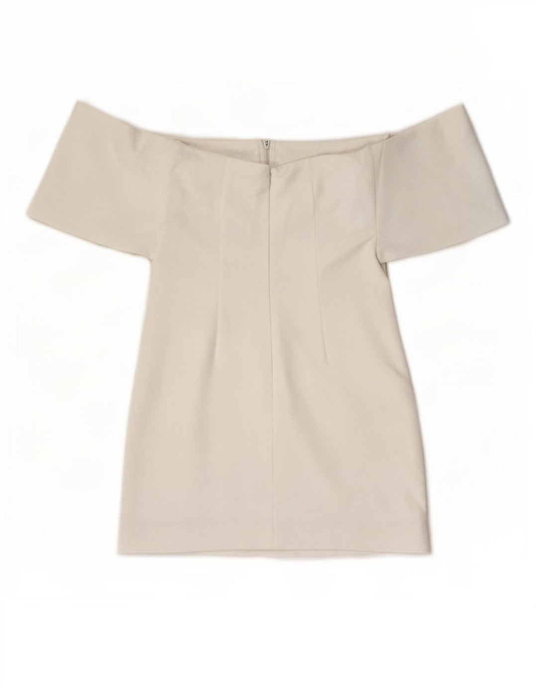 Mini abito con spalle scoperte Zara da donna UK 8 piccolo poliestere bianco