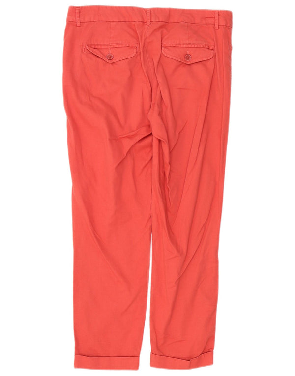 Pantaloni corti dritti da donna BENETTON UK 10 piccoli W31 L25 cotone rosso