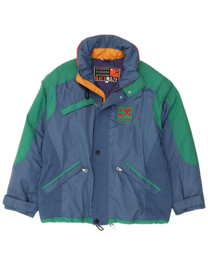 Giacca da sci da uomo DIADORA UK 40 Large Blu Colourblock Poliestere