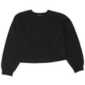 Felpa corta oversize da donna Zara, maglione UK 10, piccola, cotone nero