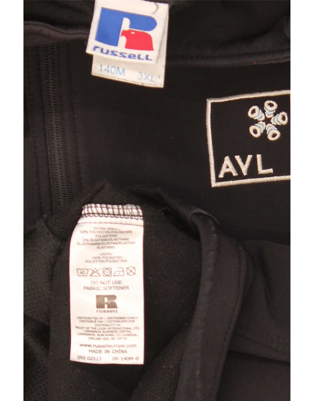 Giacca a vento da uomo Russell Athletic UK 46 3XL poliestere nero